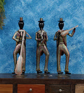 Modern musician Men Human Figurine, Set of 3 table decor