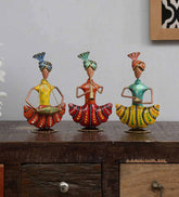 Sardar Sitting Man Mini Human Figurine, Set of 3 table decor