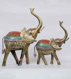 Elephant Large Animal Figurine, Set of 2 table decor