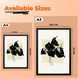 Black & White Botanical Floral Photo Framed Wall Art