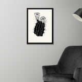 Abstract Modern Black and White Floral Photo Frame Wall Art