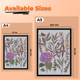 Multicolor Wild Floral Wall Art Painting with Black Frame