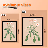 Wildflower Botanical Black Framed Decorative Wall Art Painting