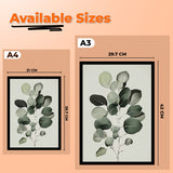 Tropical Green Leaf Framed Art Print Poster Paining for Home Décor