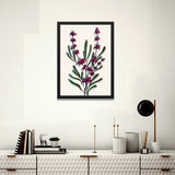 Abstract Purple Floral Digital HD Print/Poster Framed Wall Painting