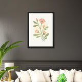 Modern Trendy Pink Floral Art Digital Print Poster Wall Painting
