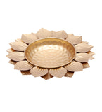 Hammered Gold FLower Urli Set of 3