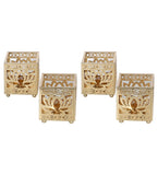 Lotus Etching Tealight Holder Set of 4