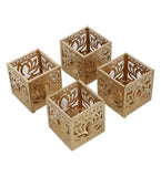 Lotus Etching Tealight Holder Set of 4