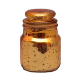 Gold Glass Jars With Lid Set of 4