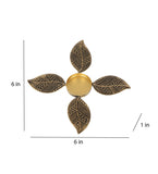 Black & Gold Leaves Urli & Dia Set of 2