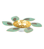 Green & Gold Leaves Urli & Dia Set of 2