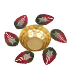 Red & Green Leaves Urli & Dia Set of 2