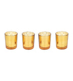 Three Layer Lotus With 4 Gold Glass Votive