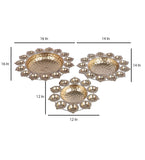 Gold Metal Dia Tealight Urli Set of 3