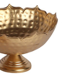 Gold Metal Taj Urli with Center Urli & Tealight Holder Set of 7
