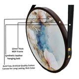 Multicolor 3d Floral Round Framed Canvas Wall Art & Paintings - Set of 3