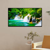 Vibrant Waterfall Nature Scenery of Colorful Canvas Wall Paintings & Arts