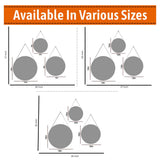 Modern Multicolor Abstract Round Framed Wall Art - Set of 3