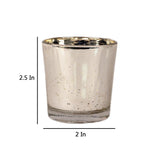 Silver Glass Votive Set of 4