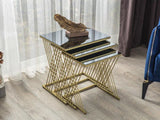 Gold Wire Nesting Tables Set OF 3
