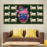 Auspicious Shrinath ji Face Cow Religious Wall Painting