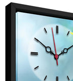 Black Frame Engineered MDF Analog Wall Clock