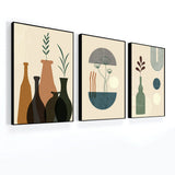 Boho Modern Abstract Contemporary Frame Painting & Wall Arts Set of 3