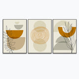 Mid Century Modern Boho Style Wall Art for Interior Décor Set Of 3