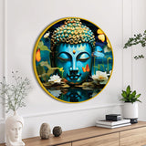 Gautam Buddha Round Artistic Painting