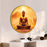 Gautam Buddha Round Wall Painting for Décor