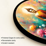 Colorful Gautam Buddha Round Art Painting
