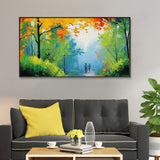 Walk in The Park Relaxing Big Panoramic Canvas Wall Painting