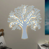 Glowing Tree Backlit wall Art / Night Light, Walnut Finish