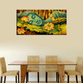Buddha in Bamboo Forest Calming Vaastu Wall Canvas