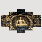 Classical Gautam Buddha Sculpture Wall Painting