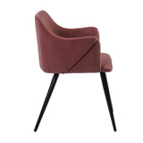 Rich Pink Cushiony Velvet Lounge Chair