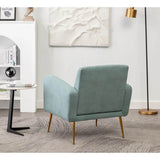 Light Seagreen Tufted Luxe Velvet Lounge Chair