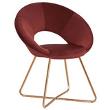 Edgy Shell Shaped Red Lounge Chair