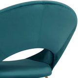 Edgy Shell Shaped Blue Lounge Chair