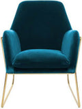 Lush Seagreen Glamorous Velvet Lounge Chair