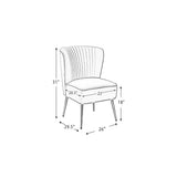 Classic Curved Back Grey Velvet Lounge Chair