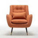 Saffron Thick Padded Velvet Armchair with Cushion