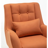 Saffron Thick Padded Velvet Armchair with Cushion