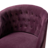 Velvet Clemence Purple Task Chairs/Study Chair/Office Chair for Study Room, Office, Swivel Armchair with Gold Base