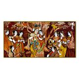 Radha Krishna Rasleela Large Canvas Wall Painting