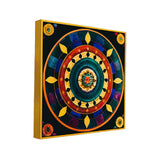 Vibrant Traditional Circular Floral Design Mandala Art Canvas Wall Painting