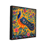 Colorful Traditional Motifs Madhubani Painting with Intricate Folk Designs