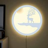 Reindeer Designer Wooden Backlit Wall Art