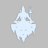 Adiyogi Mahakal Lord Shiva Premium Backlit Design Wooden Wall Hanging with LED Night Light Walnut Finish